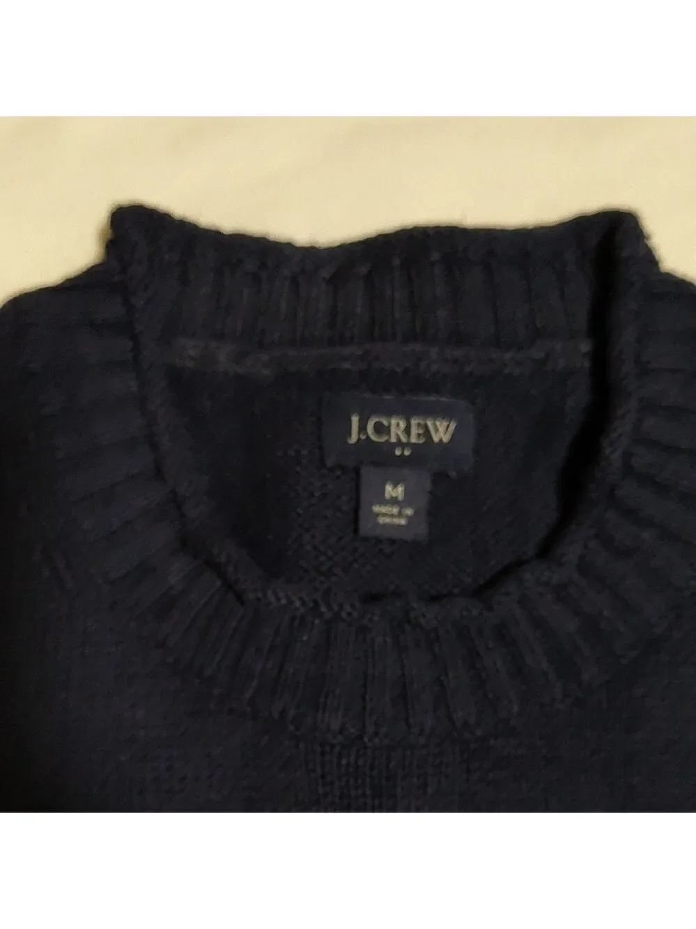 J. Crew Men's Deep Blue Crewneck Sweater